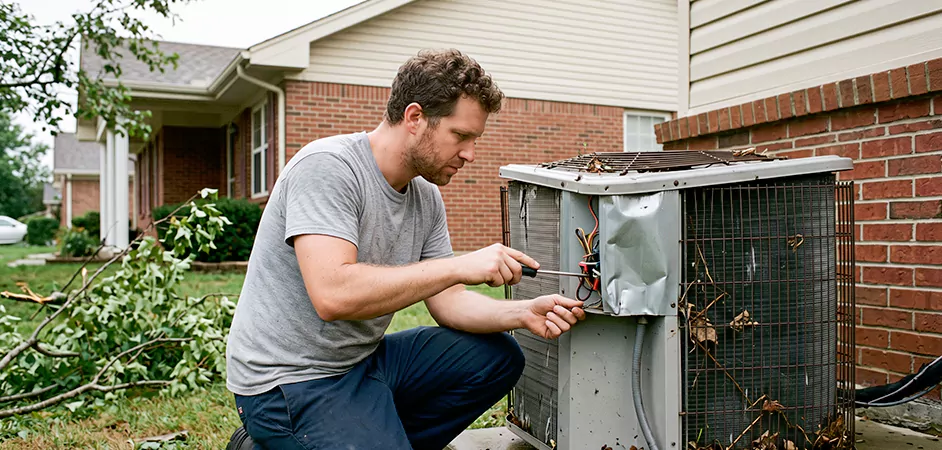 Storm Damage HVAC Restoration in East Brunswick